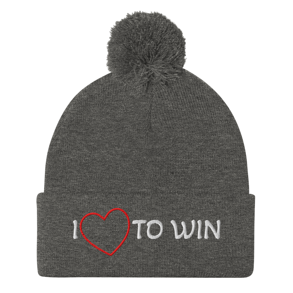 I LOVE TO WIN - Pom-Pom Beanie