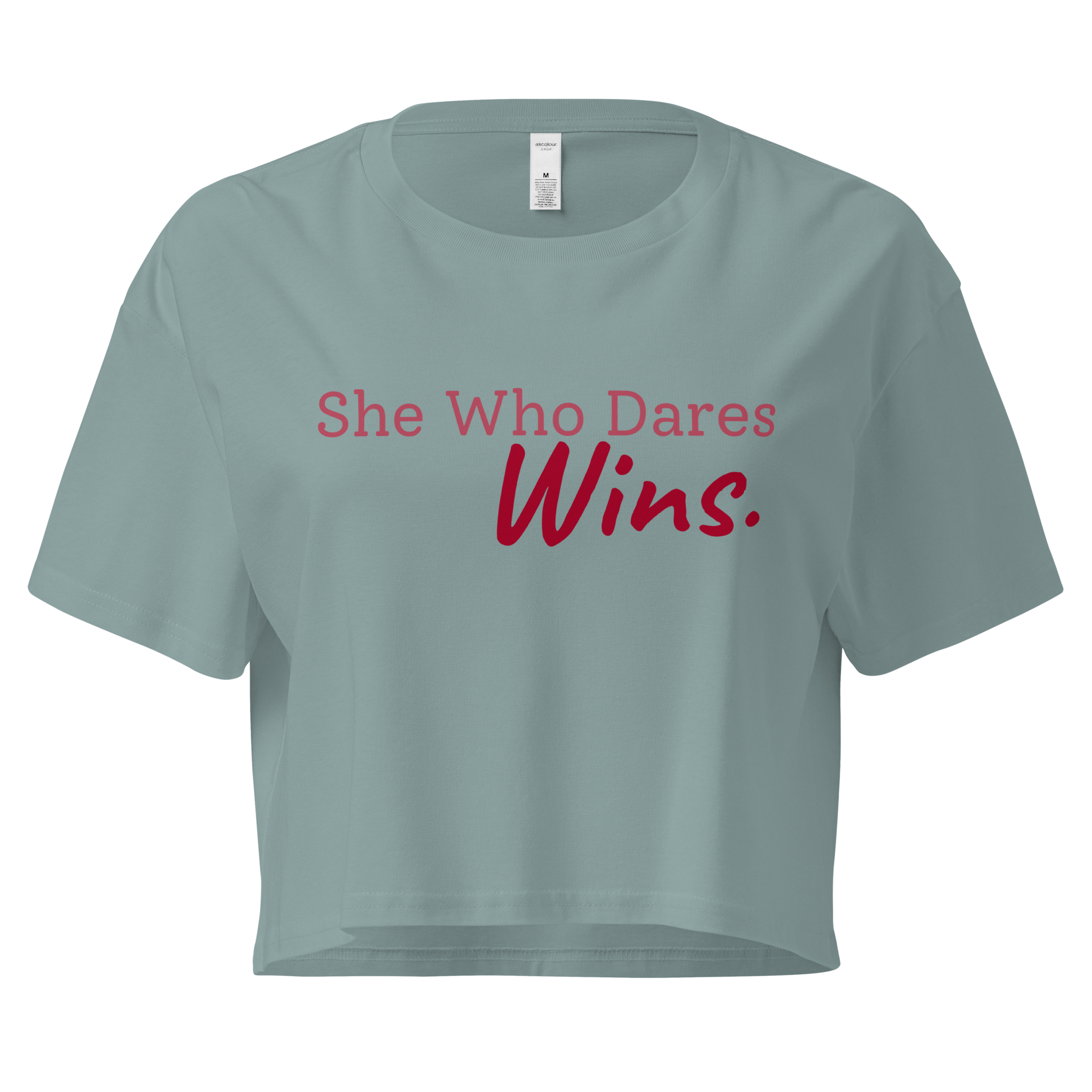 SHE WHO DARES WINS - Women’s crop top