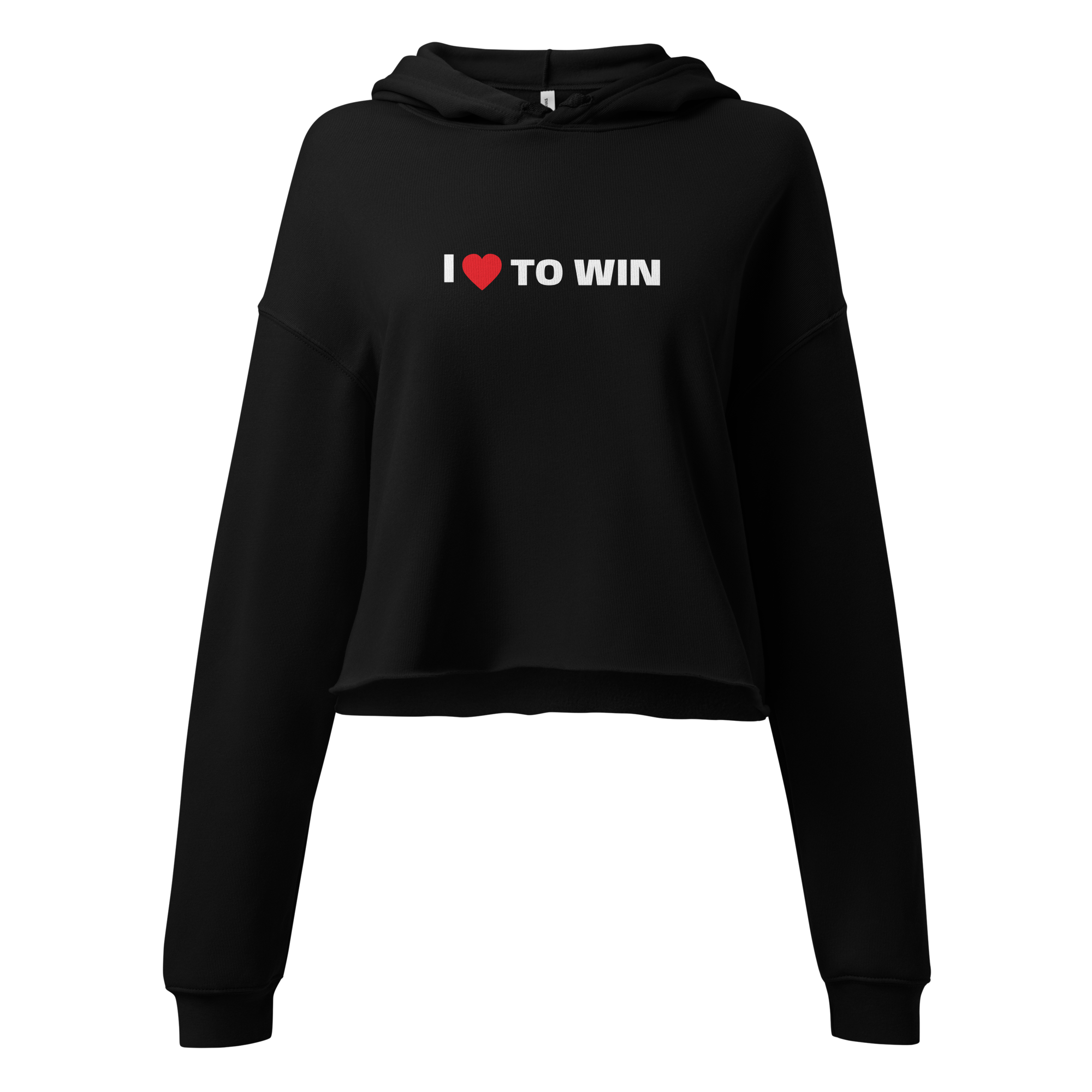 I LOVE TO WIN - Crop Hoodie