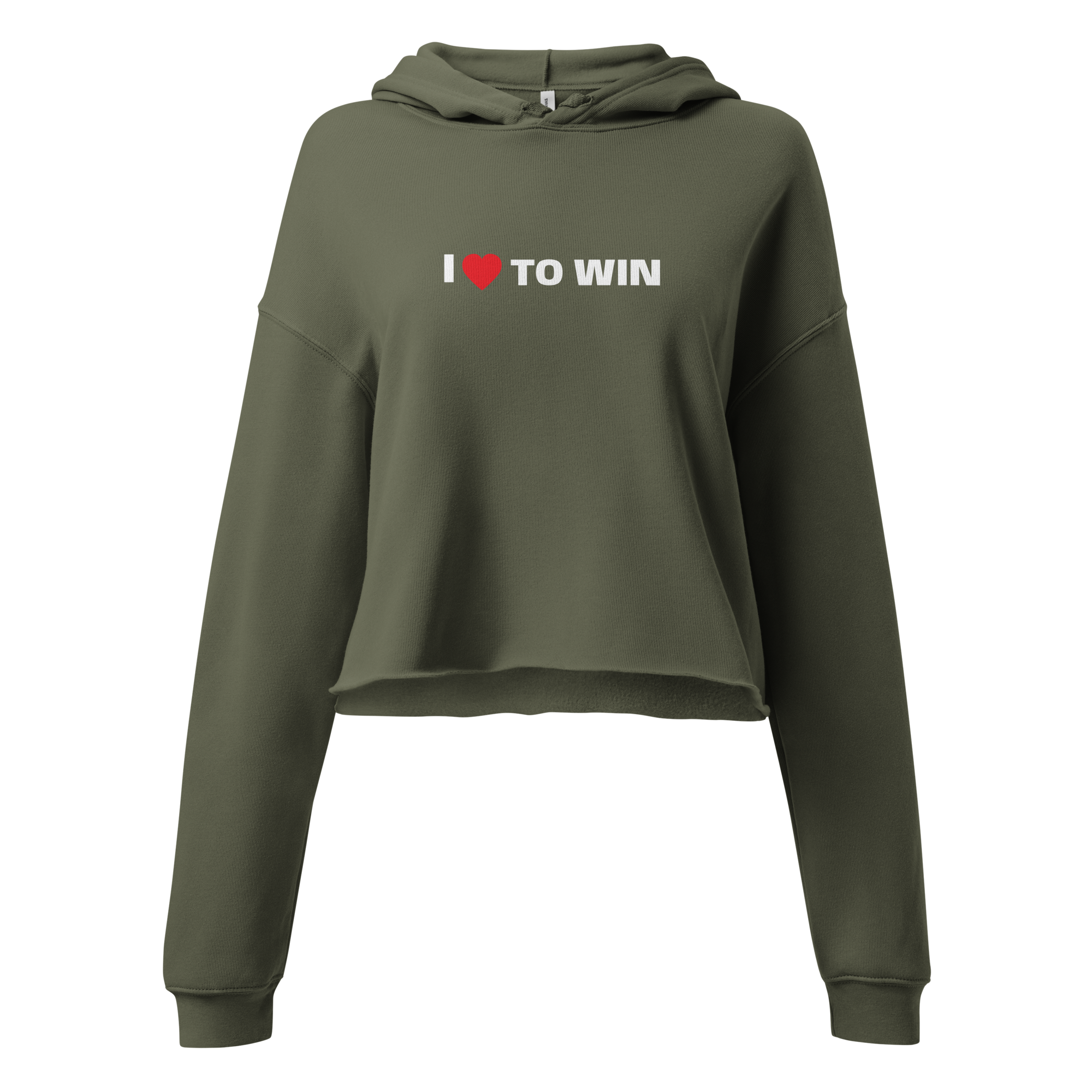 I LOVE TO WIN - Crop Hoodie