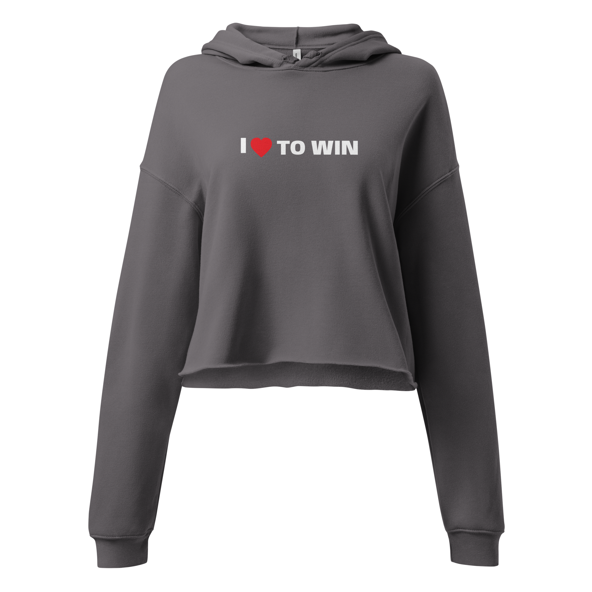 I LOVE TO WIN - Crop Hoodie