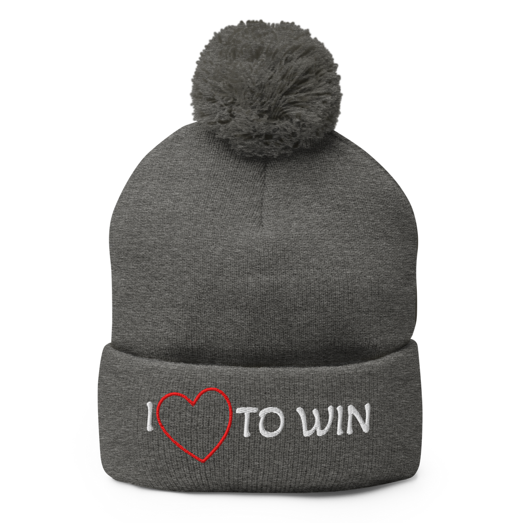 I LOVE TO WIN - Pom-Pom Beanie