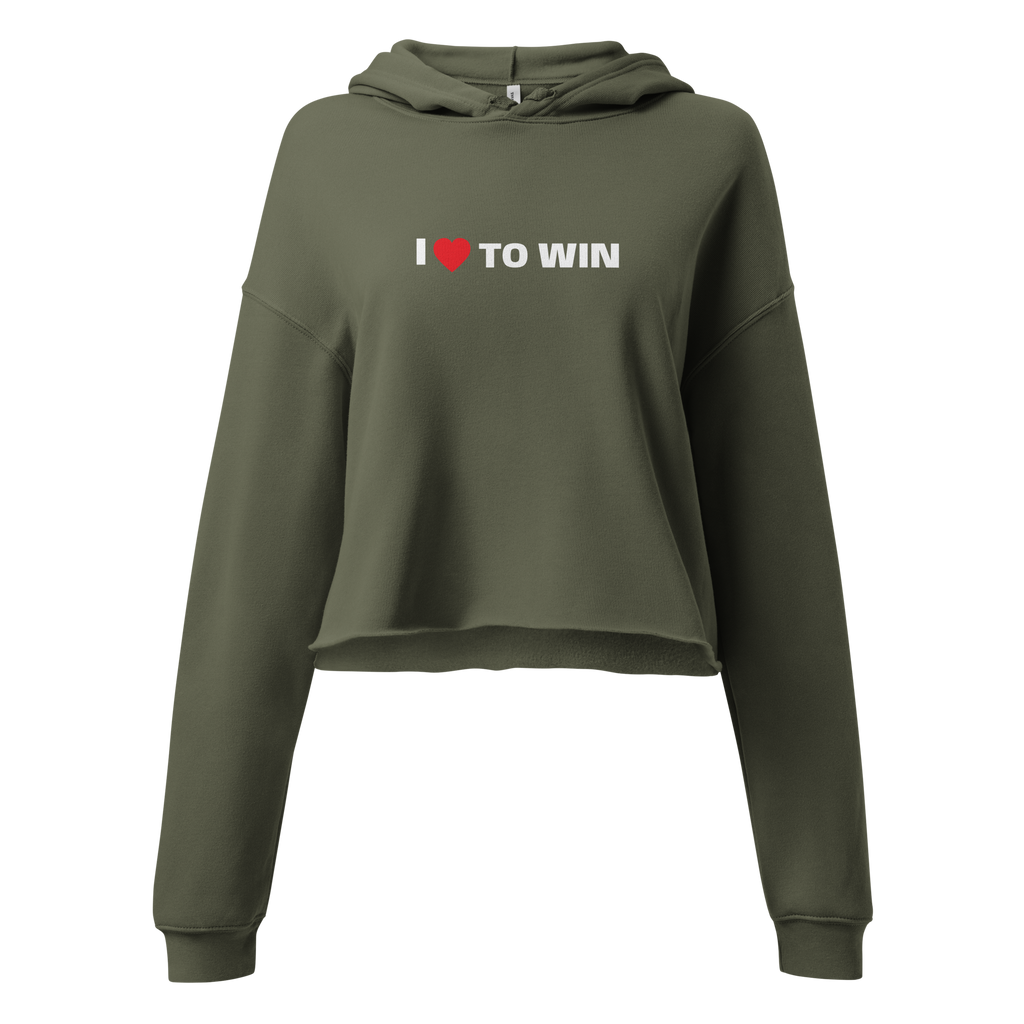 I LOVE TO WIN - Crop Hoodie