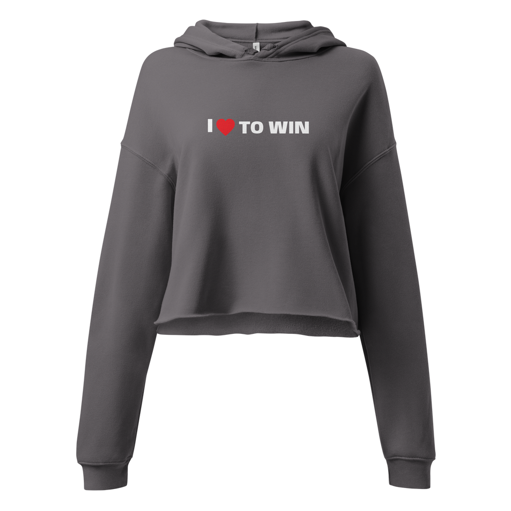 I LOVE TO WIN - Crop Hoodie