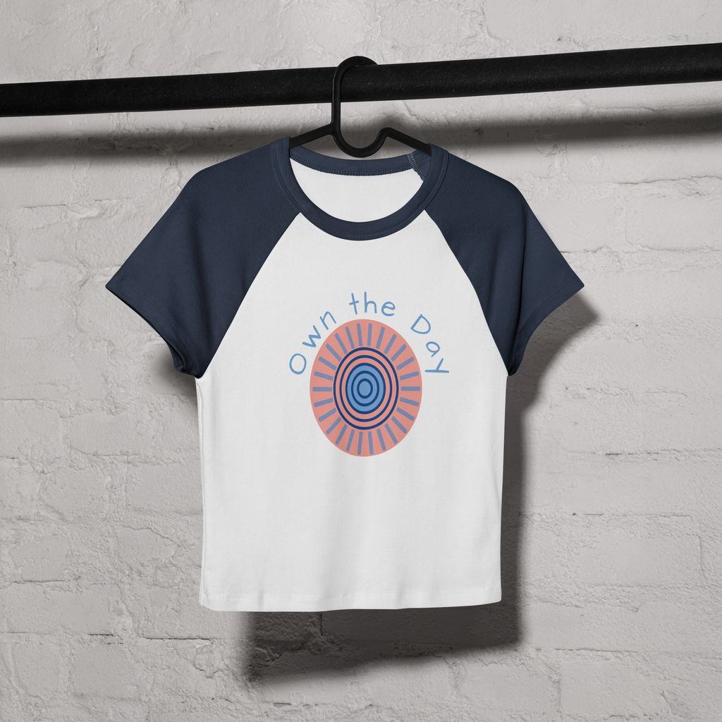 OWN THE DAY - Women’s micro rib raglan baby tee